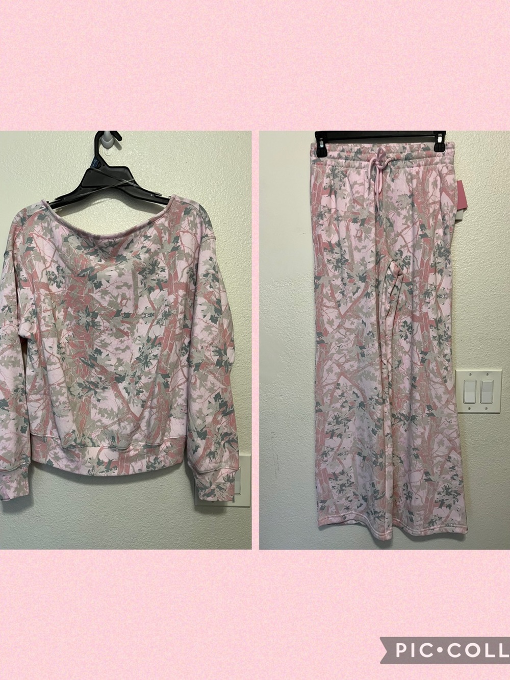 Pink Floral Pajama Set - Soft Lounge Top & Pants